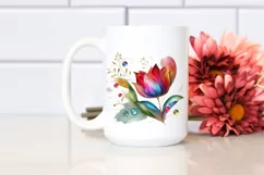 Watercolor Luxury Flower Love Splash Clipart Product Image 2
