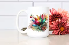 Watercolor Luxury Flower Love Splash Clipart Product Image 2