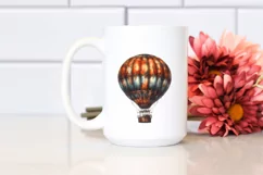Vintage Hot Air Balloon PNG Product Image 2