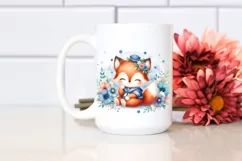 Cute Baby Fox in Sailor Suit | Sublimation | Clipart Product Image 2