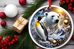 Round Christmas Ornament Sublimation|Clipart Product Image 2