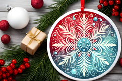 Round Christmass Ornament PNG Product Image 2