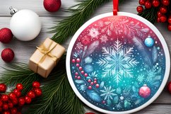 Round Christmas Ornament Sublimation|Clipart Product Image 2