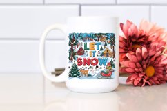 Retro Let It Snow Christmas Png Product Image 2