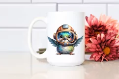 Funny Baby Hummingbird with Scuba Helmet, Transparent PNG Product Image 2