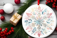 Round Christmas Ornament Sublimation|Clipart Product Image 2