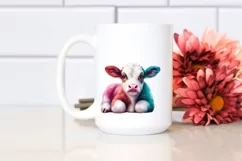 Colorful Baby Cow with Broadway Stage PNG Product Image 2
