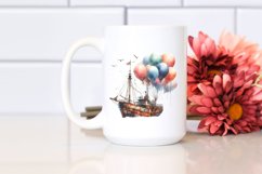 Vintage Rusted Fishing Boat Watercolor PNG Product Image 2