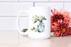 Watercolor Bottle with Gardenia | Sublimation | Clipart Product Image 2