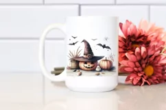 Vintage Haloween Scene with Hat PNG Product Image 2