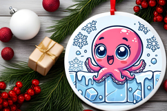 Round Christmass Ornament PNG Product Image 2