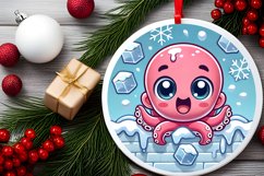 Round Christmas Ornament Sublimation|Clipart Product Image 1