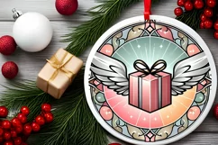 Round Christmas Ornament Sublimation|Clipart Product Image 2