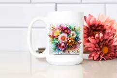 Watercolor Luxury Flower Love Splash Clipart Product Image 2