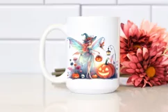 Vibrant Halloween Fairy | Sublimation | Clipart Product Image 2