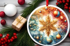 Round Christmas Ornament Sublimation|Clipart Product Image 2