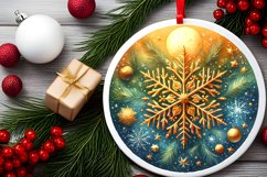 Round Christmas Ornament Sublimation|Clipart Product Image 2