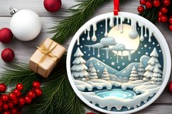 Round Christmas Ornament Sublimation|Clipart Product Image 2