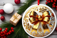 Round Christmass Ornament PNG Product Image 2