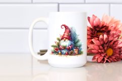 Vibrant Christmas Gnome Watercolor PNG Product Image 2