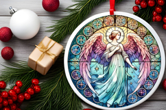 Round Christmass Ornament PNG Product Image 2