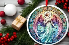 Round Christmas Ornament Sublimation|Clipart Product Image 2