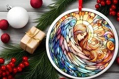 Round Christmas Ornament Sublimation|Clipart Product Image 2