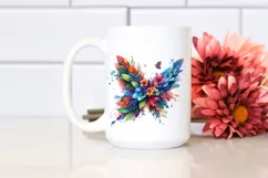 Vibrant Abstract Flower Butterfly PNG Product Image 2