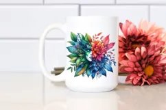 a Vibrant Abstract Flower Frame PNG Product Image 2