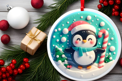 Round Christmass Ornament PNG Product Image 2