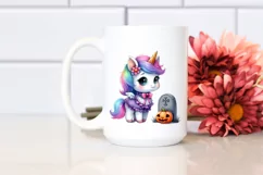 Cute Halloween Baby Unicorn | Sublimation | Clipart Product Image 2