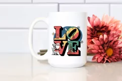 Retro Love Clipart PNG Product Image 2