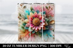 Floral Tumbler, 20 oz Skinny Tumbler Wrap Product Image 2