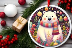 Round Christmas Ornament Sublimation|Clipart Product Image 2