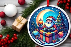 Round Christmas Ornament Sublimation|Clipart Product Image 2