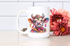 Baby Cow in Volta Dancer&#039;s Outfit, Colorful PNG Product Image 2