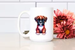 Watercolor Cute Vibrant Boxer | Sublimation | Clipart Product Image 2