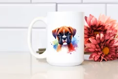 Watercolor Cute Vibrant Boxer | Sublimation | Clipart Product Image 2