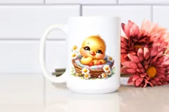 Colorful Baby Duck Cuddling | Sublimation | Clipart Product Image 2