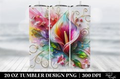 FloraL Tumbler, 20 oz Skinny Tumbler Wrap Product Image 2