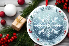 Round Christmass Ornament PNG Product Image 2