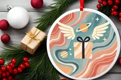 Round Christmas Ornament Sublimation|Clipart Product Image 1