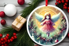 Round Christmas Ornament Sublimation|Clipart Product Image 1