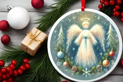 Round Christmas Ornament Sublimation|Clipart Product Image 1