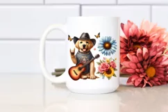 Colorful Labrador Retriever Floral Clipart Product Image 2