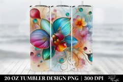 Floral Tumbler, 20 oz Skinny Tumbler Wrap Product Image 2