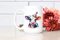 Baby Cow with Party Hat, PNG Product Image 2