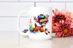 Baby Deer Jumping Proudly PNG Product Image 2