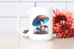Shiny Mushroom Watercolor Splash PNG Product Image 2