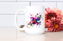 Colorful Orchid Glass White Floral Product Image 2